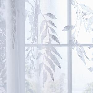 Bijela prozirna zavjesa 140x122 cm Wisteria Floral – Catherine Lansfield