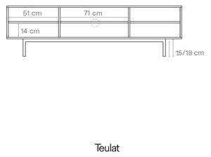 Sivi TV stol 180x52 cm Sierra - Teulat
