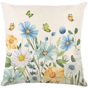 Lanena navlaka za jastuk FLOSPRING 45x45 cm, krem