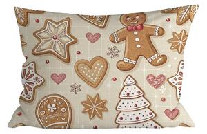 Pamučna jastučnica GINGERBREAD JOY 50x70 cm, bež
