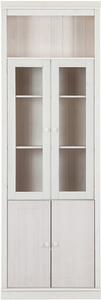 Bijela vitrina od masivnog bora 74x223 cm Anita – Støraa