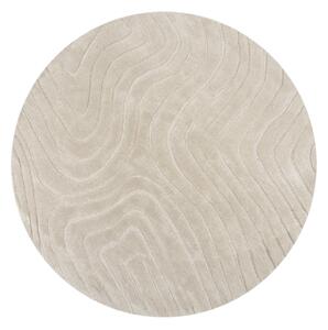 Krem ručno rađen vunen okrugao tepih ø 160 cm Mesmerise Natural – Flair Rugs