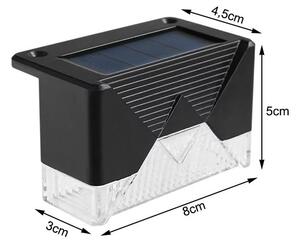 Postavite 4 LED svjetiljke solarne ograde hladno bijeli IP65