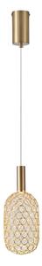LED Luster na sajli PERFORATO LED/6,3W/230V 3000K zlatna pr. 13 cm