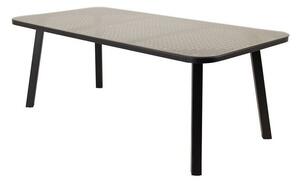 Vrtni stol Dallas 67674x100cm, Crna, Smeđa, Metal