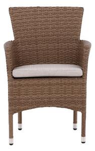 Vrtna stolica Dallas 347587x58x60cm, Smeđa, Siva, PVC pletivo