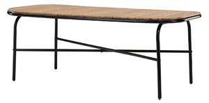 Vrtni stol Dallas 351375x90cm, Crna, Svijetlo smeđa, Metal