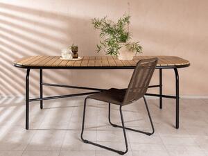 Vrtni stol Dallas 351375x90cm, Svijetlo smeđa, Crna, Metal