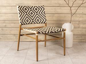 Vrtna stolica Dallas 383977x57x69cm, Smeđa, PVC pletivo, Metal