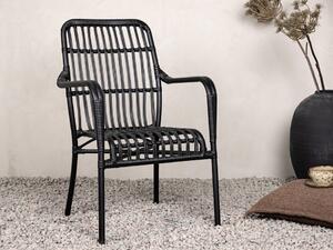 Vrtna stolica Dallas 384090x57x64cm, Crna, PVC pletivo, Metal