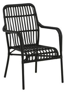 Vrtna stolica Dallas 384090x57x64cm, Crna, PVC pletivo, Metal
