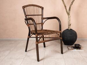 Vrtna stolica Dallas 383890x55x63cm, Smeđa, Metal, PVC pletivo