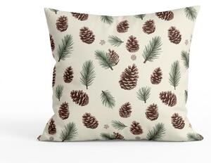 Pamučna jastučnica PINE CONES 45x45 cm, šarena