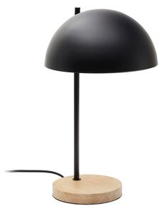 Crna/u prirodnoj boji stolna lampa s metalnim sjenilom (visina 48,5 cm) Catlar – Kave Home