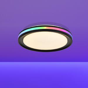 Mantra Iluminación LED stropna svjetiljka Gamer, RGB, CCT, daljinski upravljač, crna, prigušiva, Crno, Dnevni boravak/blagovaonica, Metal