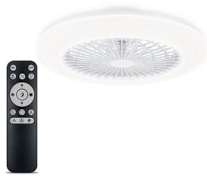 Philips Amigo LED stropni ventilator, bijeli, 49 cm, CCT, DC, prigušiva, Bijela, Dnevni boravak/blagovaonica, Plastika