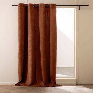 Zavjesa od boucle tkanine boja terakote 140x260 cm Winona – douceur d'intérieur