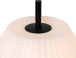 Vanjska stolna svjetiljka crna s bijelim sjenilom IP44 - Robbert