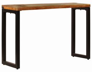 VidaXL Konzolni stol 120 x 35 x 76 cm masivno obnovljeno drvo i čelik