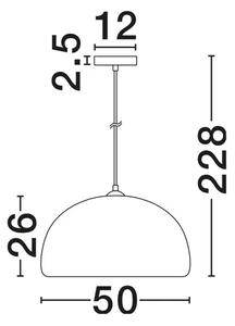 DAVO Visilica Grlo E27 1x12 W IP20 FI: 50 Siva NL9003674