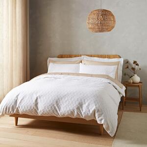 Bijela pamučna posteljina za bračni krevet 200x200 cm Waffle – Bianca