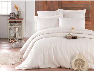 Krem ​​bračna posteljina s pamučnom satenskom posteljinom Hobby Wafel, 200 x 220 cm