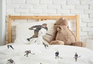 Dječja posteljina za krevet za jednu osobu od pamučnog satena 140x200 cm Ice Hockey - Butter Kings