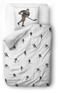 Dječja posteljina za krevet za jednu osobu od pamučnog satena 140x200 cm Ice Hockey - Butter Kings