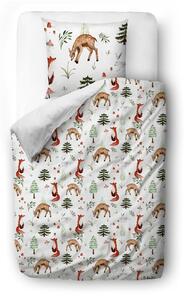 Dječja posteljina za krevet za jednu osobu od pamučnog satena 140x200 cm Cute Forest - Butter Kings