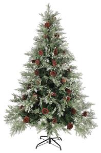 VidaXL Božićno drvce sa šiškama zeleno-bijelo 150 cm PVC i PE