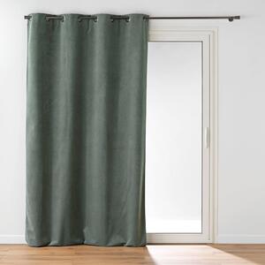 Kaki zelena zavjesa od samta 140x260 cm Olympe – douceur d'intérieur