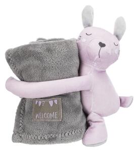 Trixie deka za pse Junior set s igračkom zeko 75x50 cm siva