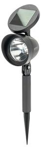 BAUHAUS Solarna spot svjetiljka 2 (0,18 W, Crna, IP44, 4 lm)