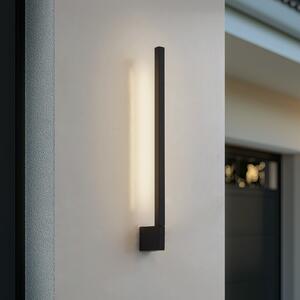 Lindby LED zidna svjetiljka Neano, 60 cm, crna, metalna, IP54, Crno, Aluminij