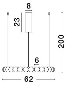 PERLA VISILICA LED 56W/3000K/4732lm/DIMM/IP20/KROM NL9186916