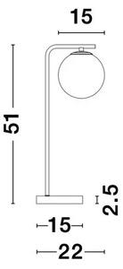 ALVAREZ STOLNA LAMPA E14 /IP20/ZLATNA & CRNA NL9185361