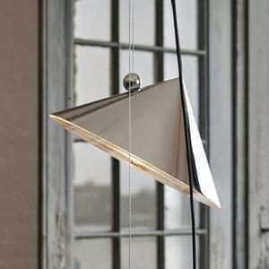 Tom Dixon LED viseća svjetiljka Pose, srebrna, Ø 43 cm, čelik, dim., prigušiva, Metalik, Dnevni boravak/blagovaonica, Metal