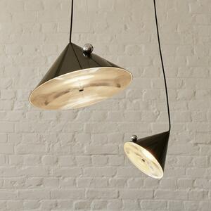 Tom Dixon LED viseća svjetiljka Pose, zelena, Ø 43 cm, čelik, dim, prigušiva, Zelena, Dnevni boravak/blagovaonica, Metal