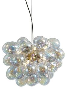 Art Deco visilica zlatna sa staklom u duginim bojama 50 cm 8-svjetala - Uvas