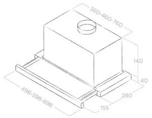 Napa Elica Elite 14 LUX BL/A/50 (304m3/h) PRF0081870B Elite14LUX BL/A/50