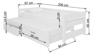 Dječji krevet na razvlačenje 200x90 cm