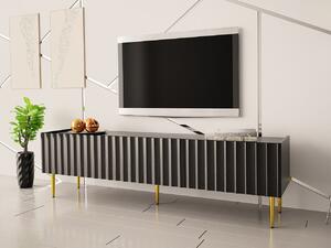 TV stol Merced B127Sjajno crna, Crna, 180x51x40cm