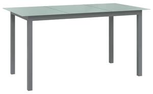 VidaXL Vrtni stol svjetlosivi 150 x 90 x 74 cm od aluminija i stakla