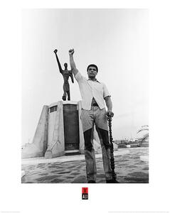 Umjetnički tisak Muhammad Ali - Black Power Statue, (60 x 80 cm)