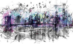 Ilustracija Modern Art NEW YORK CITY Skyline Splashes, Melanie Viola