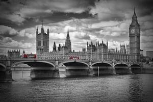 Fotografija LONDON Westminster Bridge & Red Buses, Melanie Viola