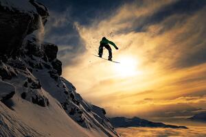 Fotografija Sunset Snowboarding, Jakob Sanne