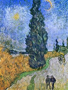 Reprodukcija Road with Cypresses, 1890, Vincent van Gogh