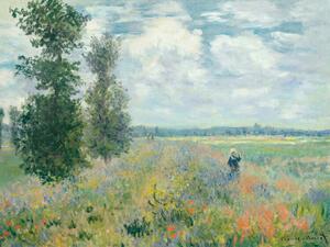 Reprodukcija Poppy Fields near Argenteuil - Claude Monet, (40 x 30 cm)