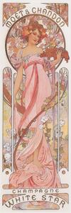 Reprodukcija Moët & Chandon White Star Champagne (Beautiful Art Nouveau Lady, Advertisement) - Alfons / Alphonse Mucha